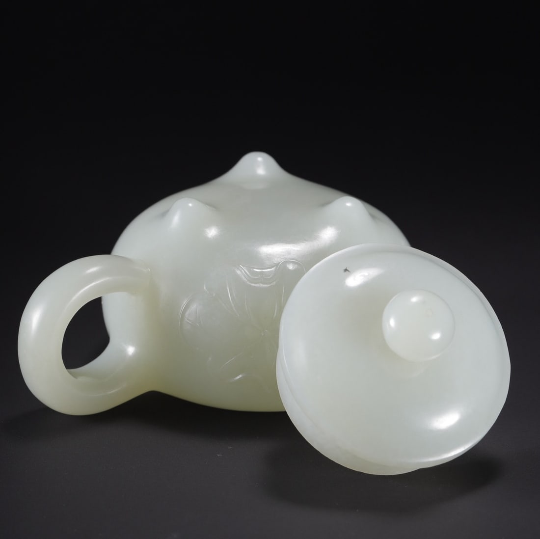 An Exquisite White Jade Flower Pattern Teapot - 10