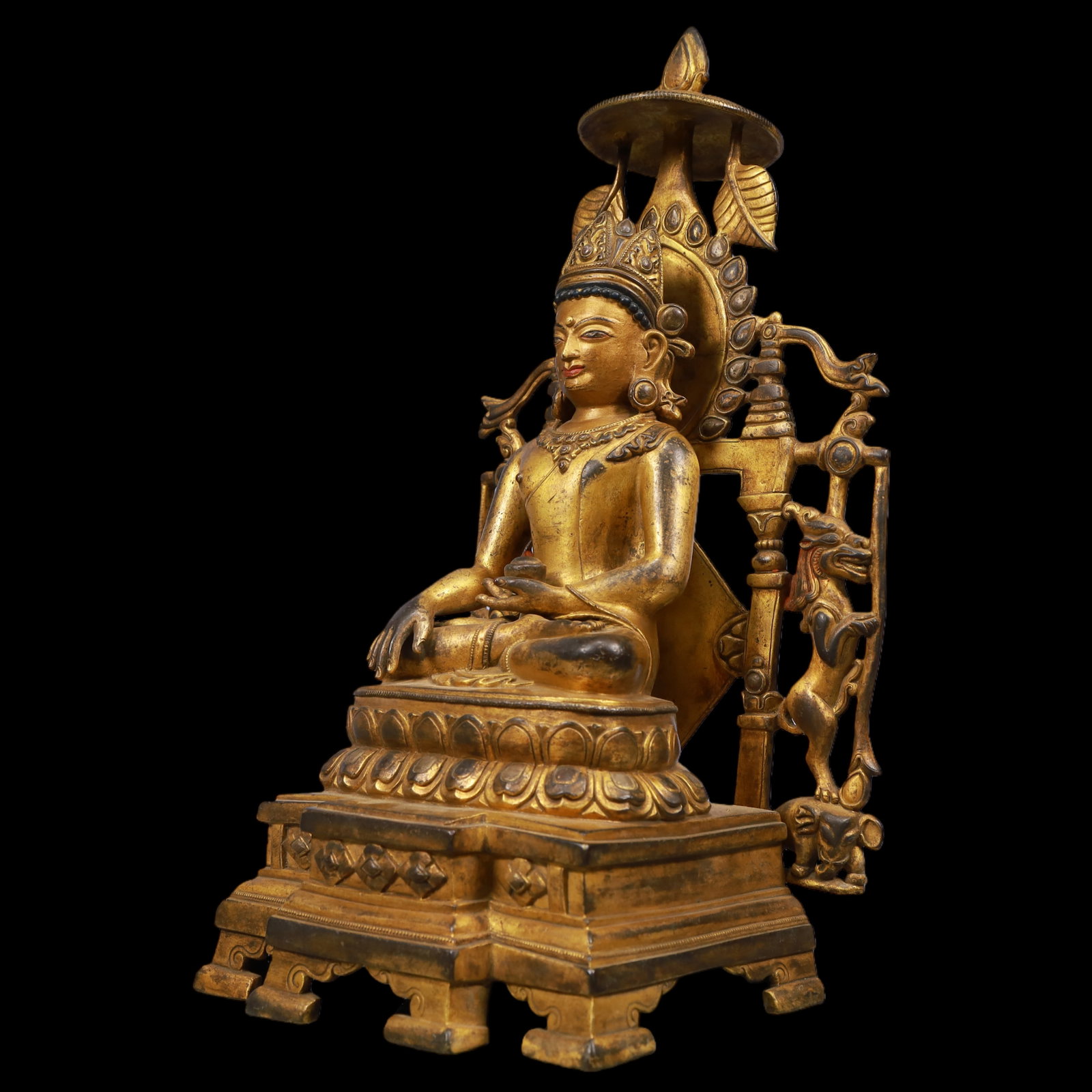 An Exquisite Gilt Bronze Buddha Statue - 4