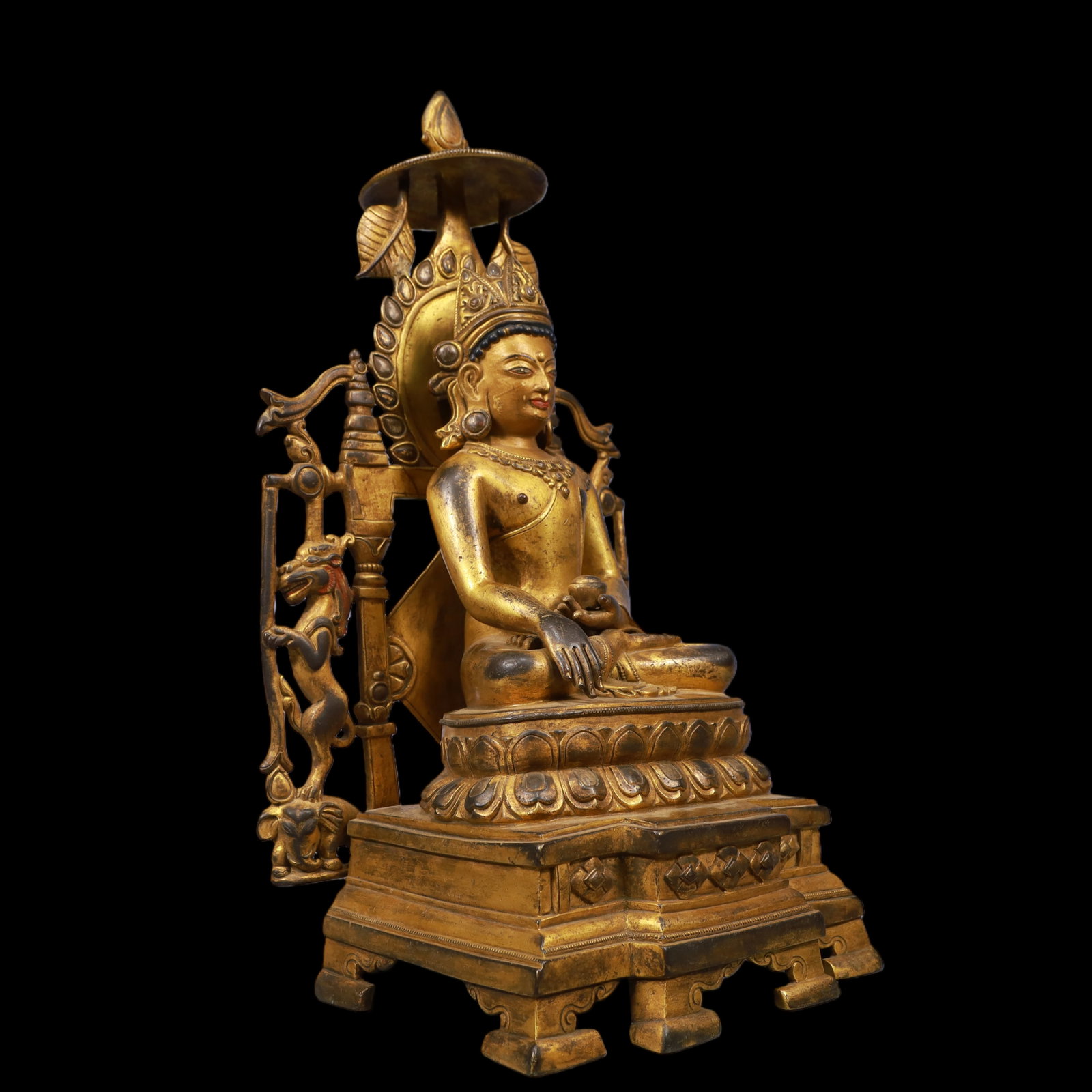 An Exquisite Gilt Bronze Buddha Statue - 6