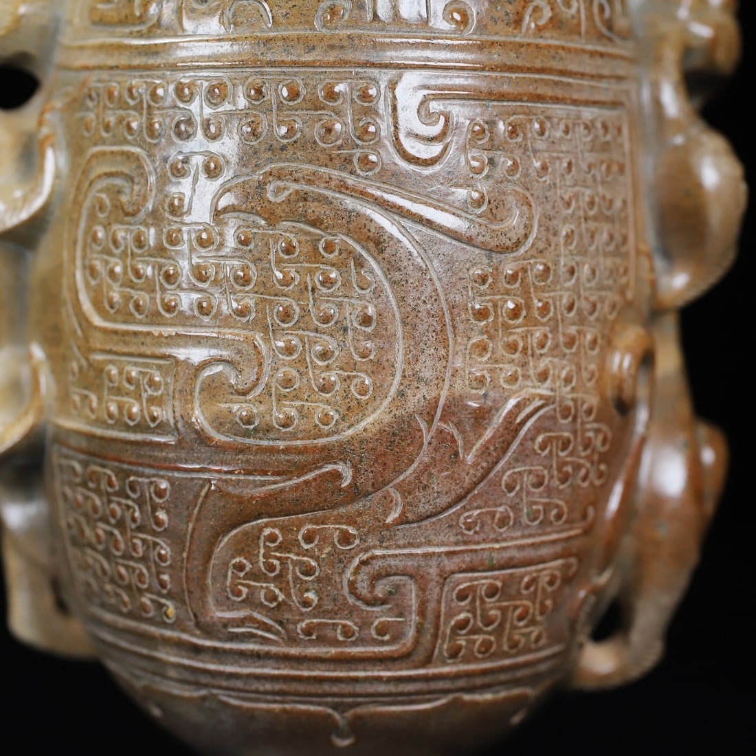An Exquisite White Jade Dragon Pattern Cup - 7