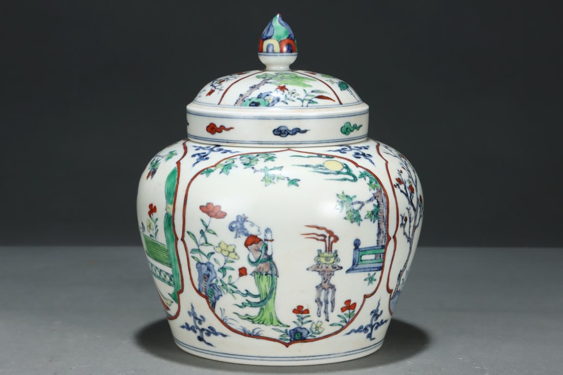 An Exquisite Doucai Character and Story Pattern Jar - 3
