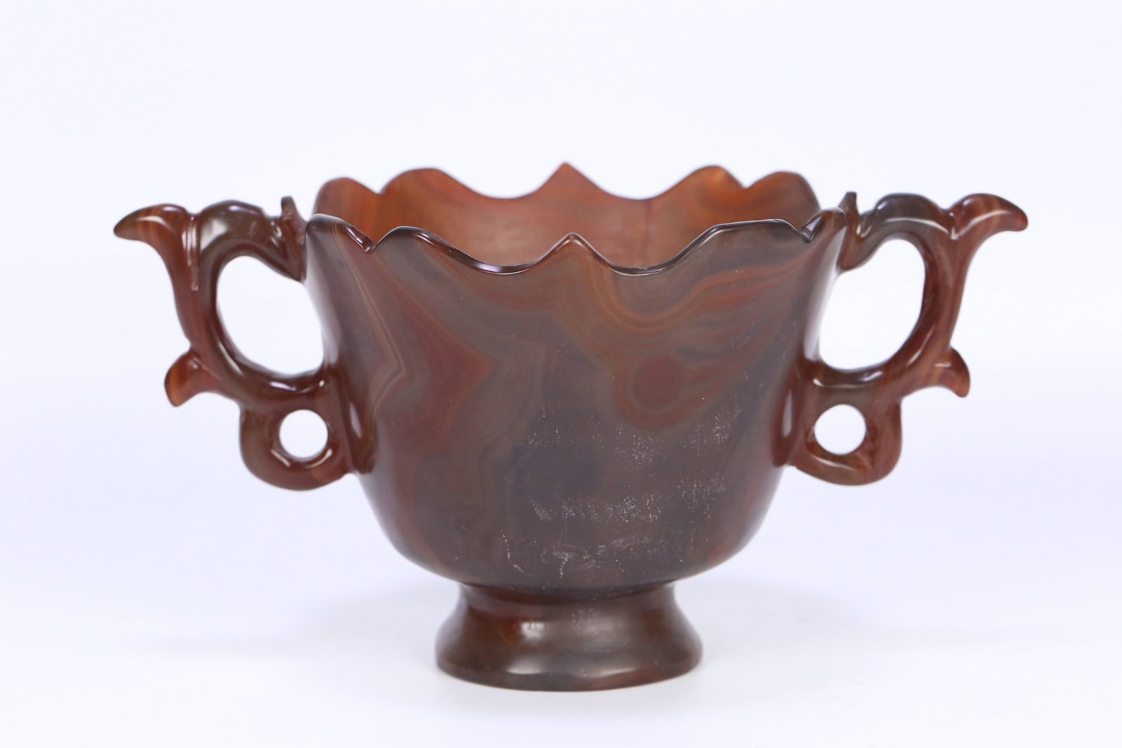 An Exquisite Agate Double-Ears Cup - 3