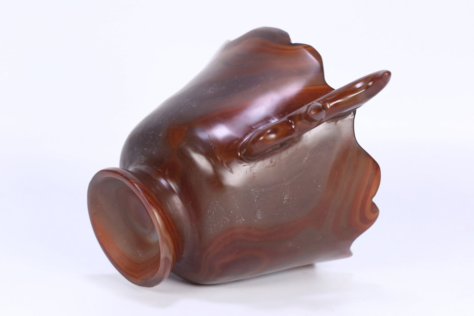An Exquisite Agate Double-Ears Cup - 4