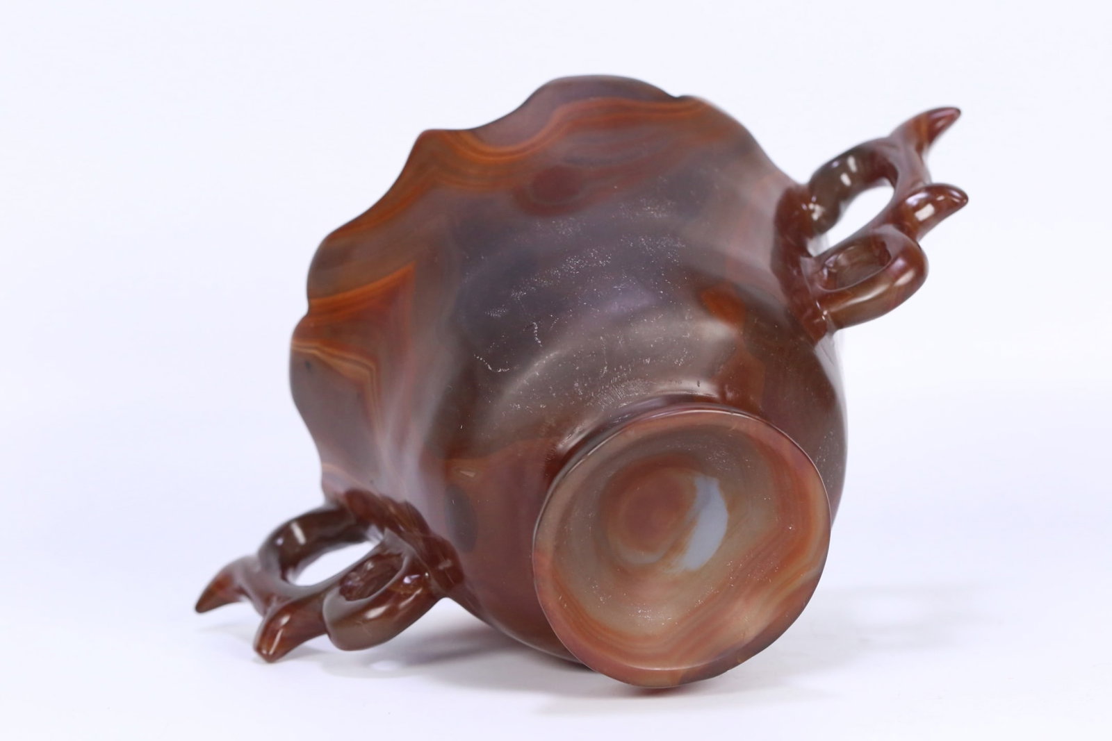 An Exquisite Agate Double-Ears Cup - 5
