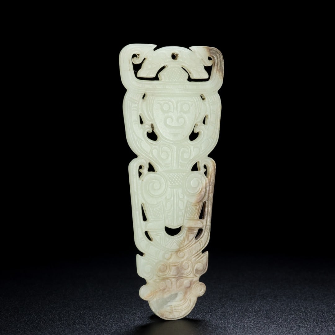 An Exquisite White Jade Figure Pattern Ornament - 4