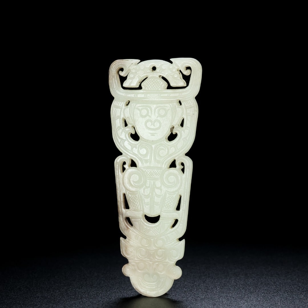 An Exquisite White Jade Figure Pattern Ornament - 5