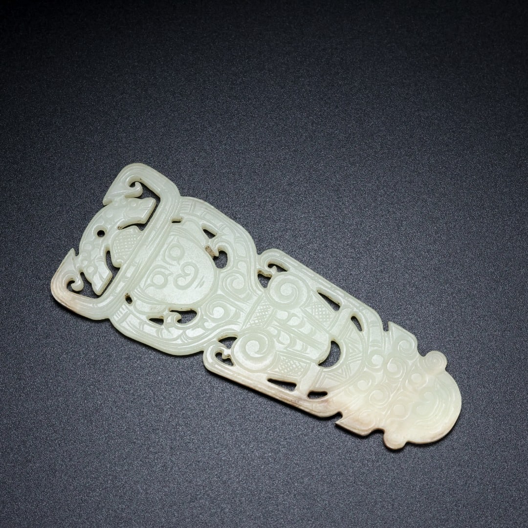 An Exquisite White Jade Figure Pattern Ornament - 7