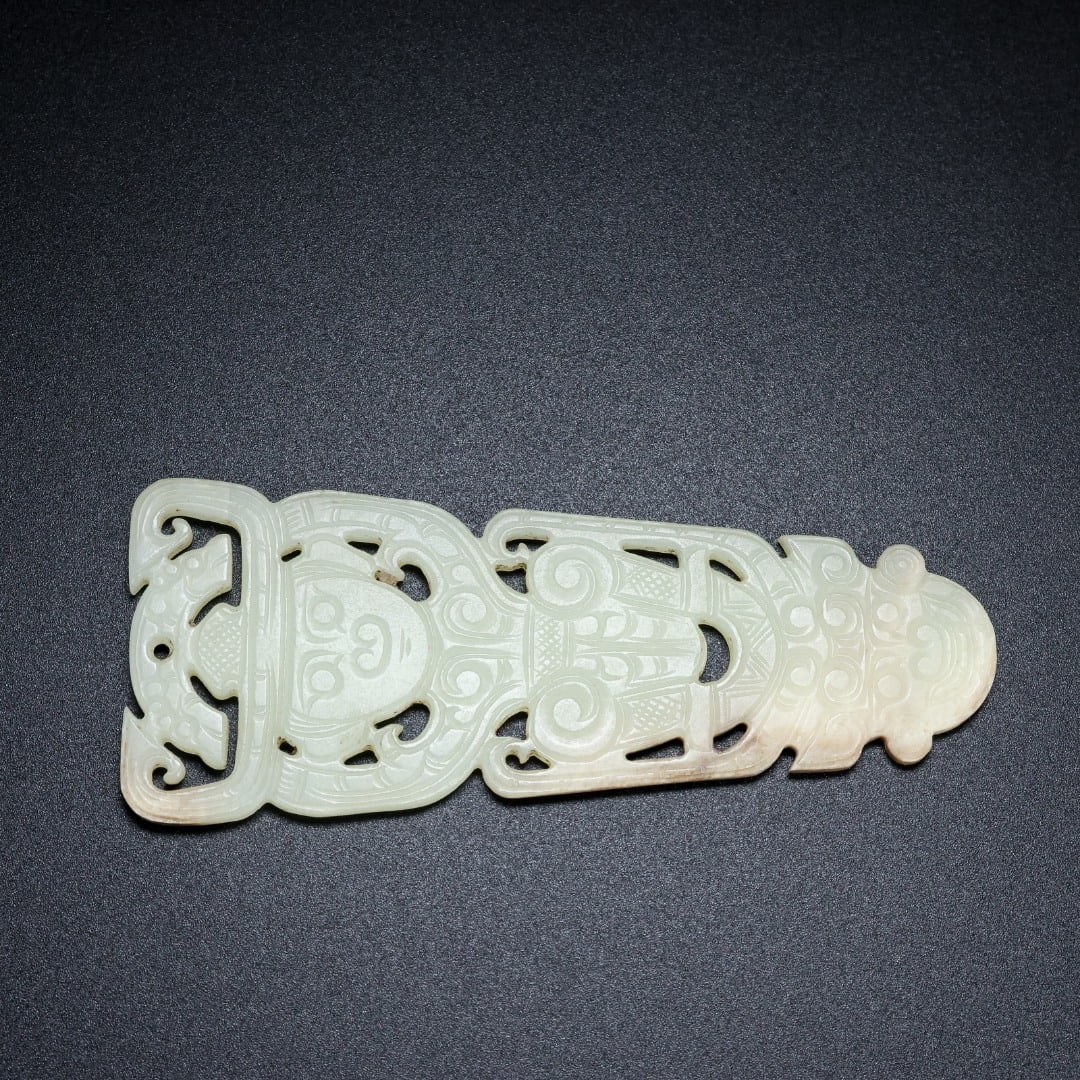 An Exquisite White Jade Figure Pattern Ornament - 8