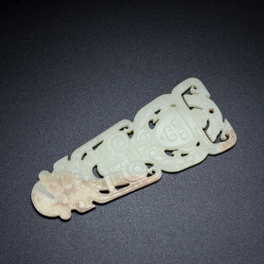 An Exquisite White Jade Figure Pattern Ornament - 9