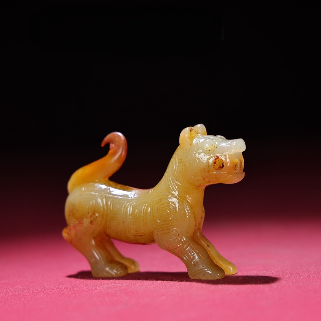 An Exquisite White Jade Dog Ornament (1 of 9)