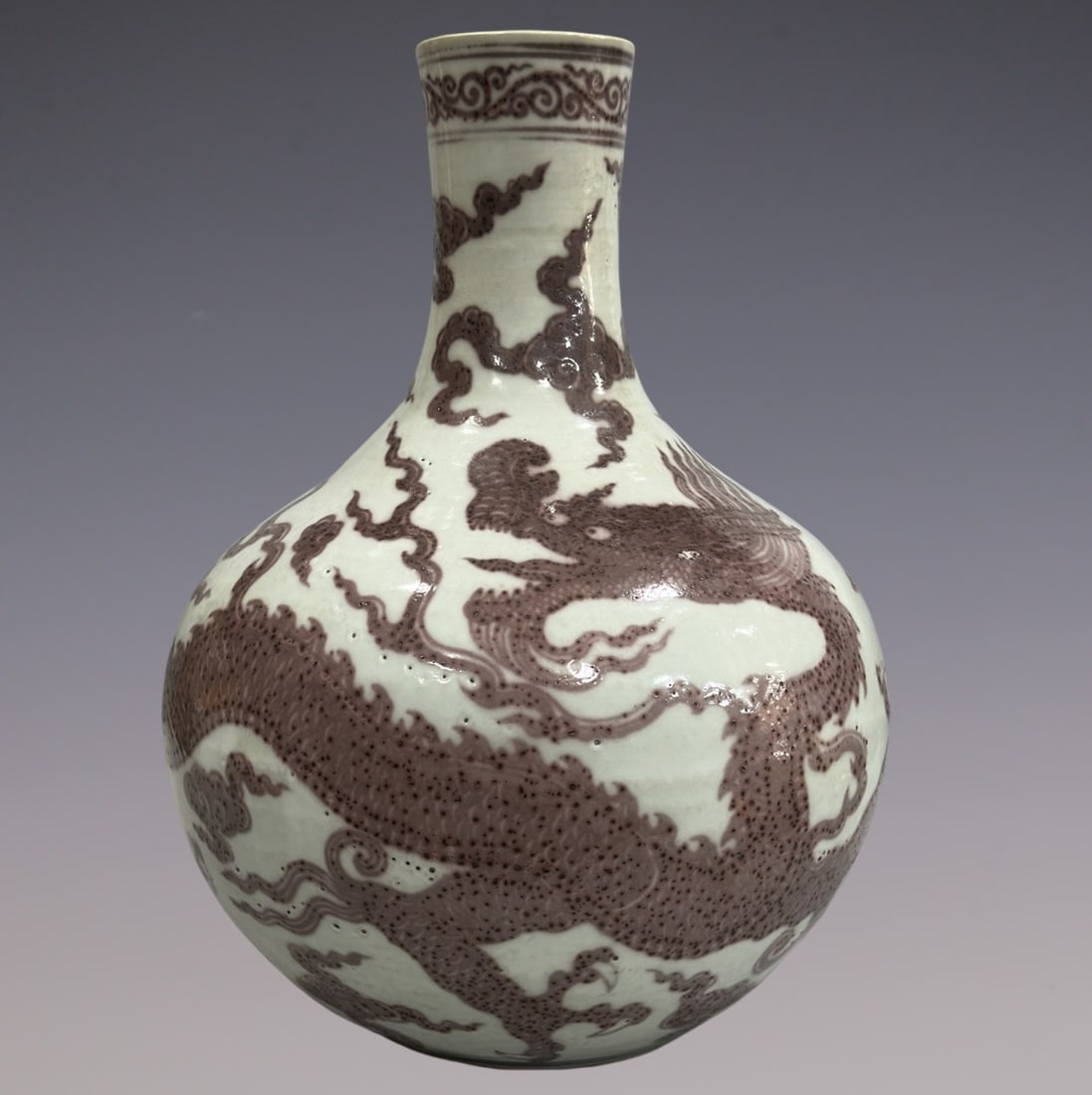 An Exquisite Chai yao Underglaze-Red Dragon Pattern Vase - 3