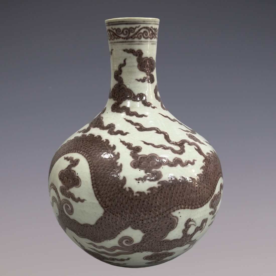 An Exquisite Chai yao Underglaze-Red Dragon Pattern Vase - 4