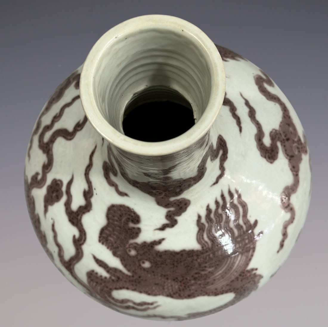 An Exquisite Chai yao Underglaze-Red Dragon Pattern Vase - 8