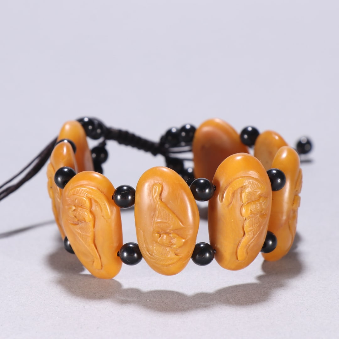 An Exquisite Tianhuang Stone Bats Pattern Bracelets - 7
