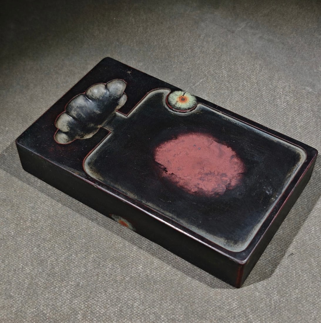 An Exquisite with poem Inkstone - 4