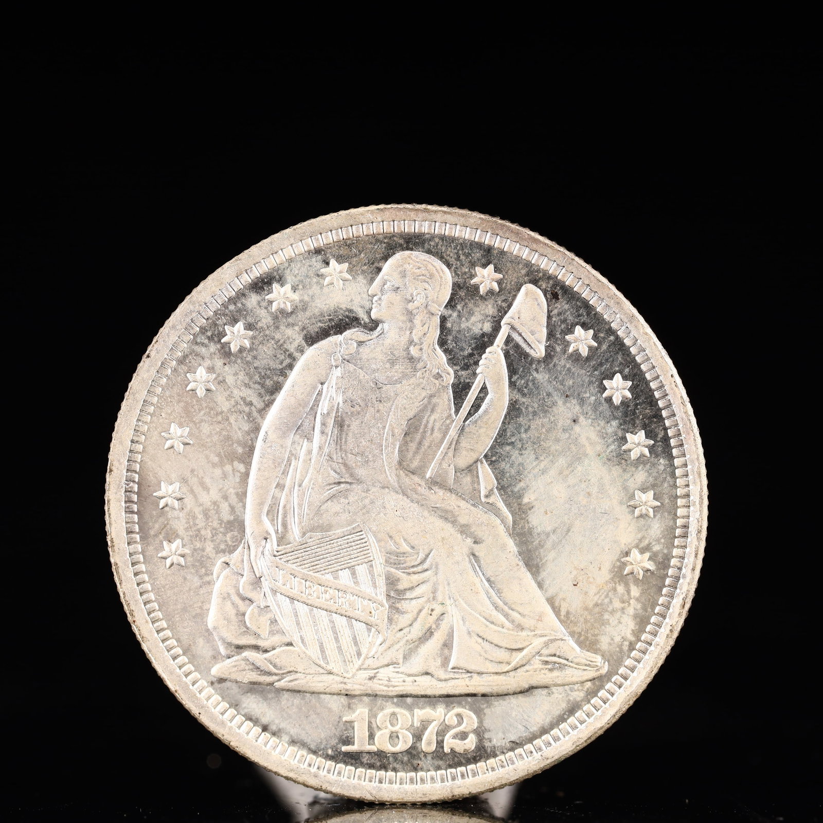 USA One Dollar 1872 Coin: American coin. IN GOD WE TRUST / LIBERTY / 1872 / UNITED STATES OF AMERICA / ONE DOL. Mint mark: S. Weight:26.9g. (The Dimensions Of All Batches Are Manually Measured.If You Need More Detailed Informa