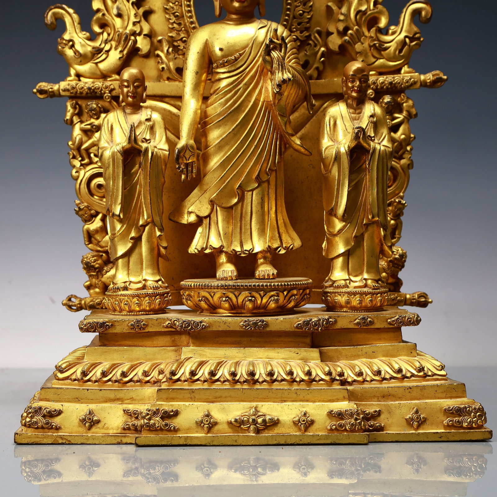 A Exquisite Gilt Bronze Buddha statue - 3