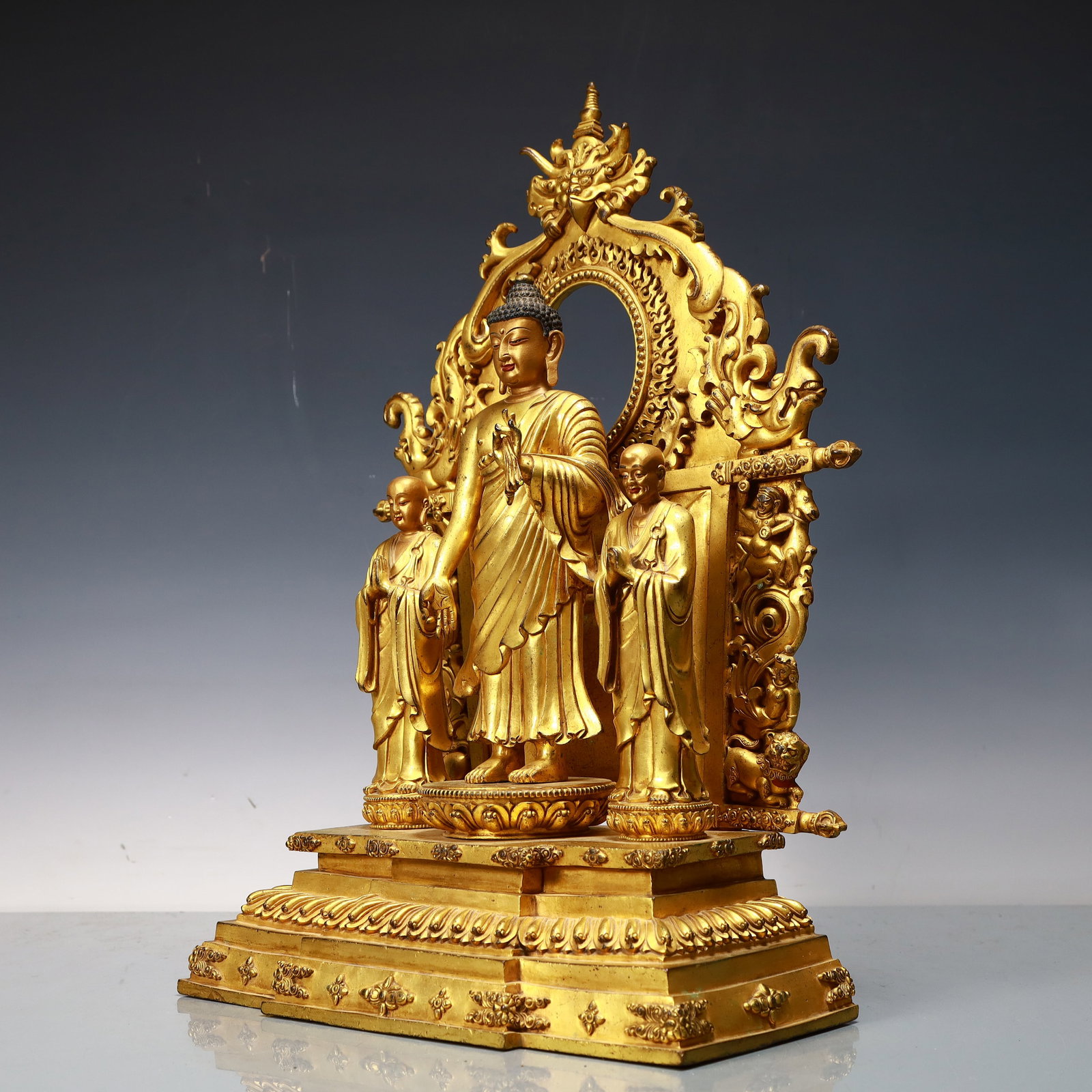 A Exquisite Gilt Bronze Buddha statue - 4