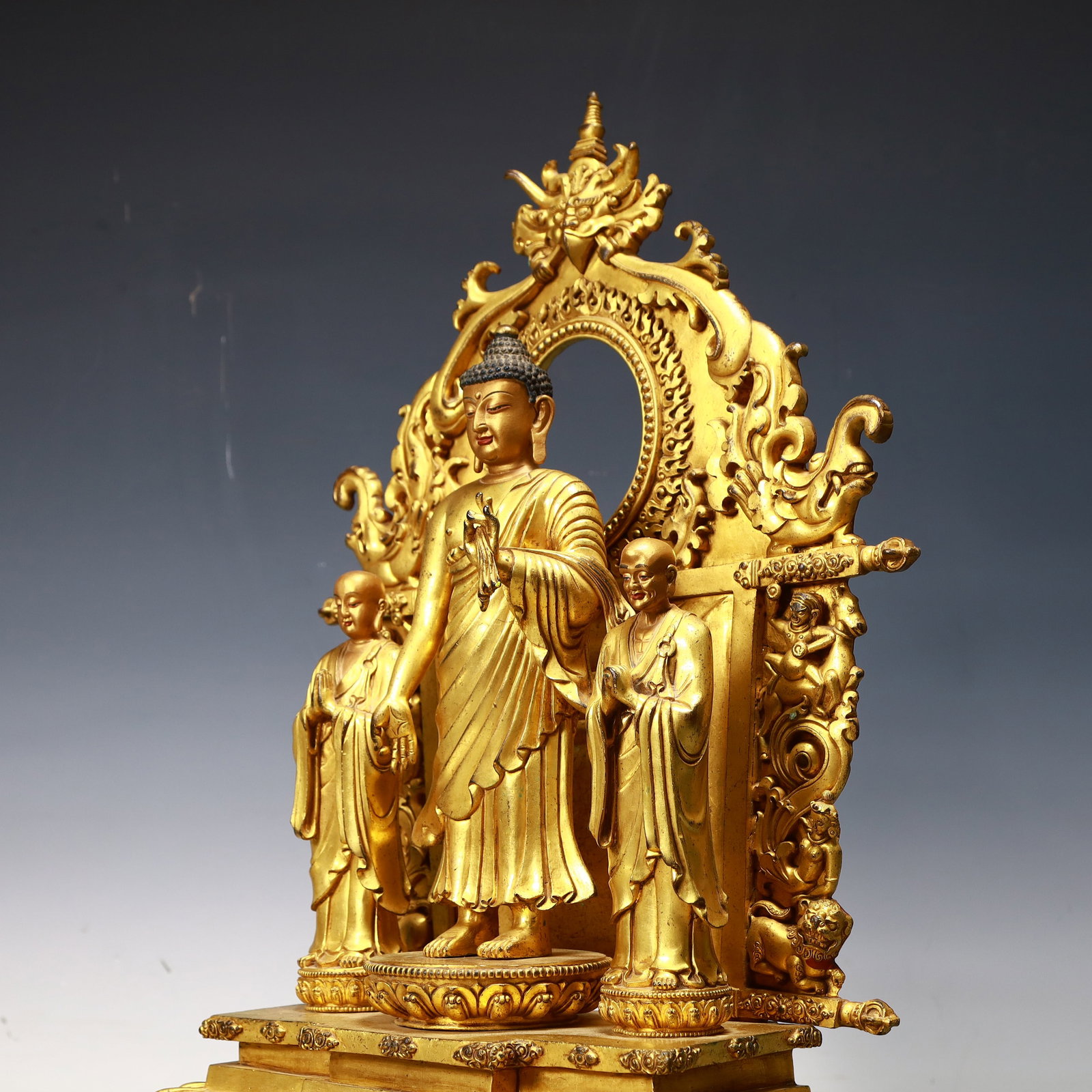 A Exquisite Gilt Bronze Buddha statue - 5