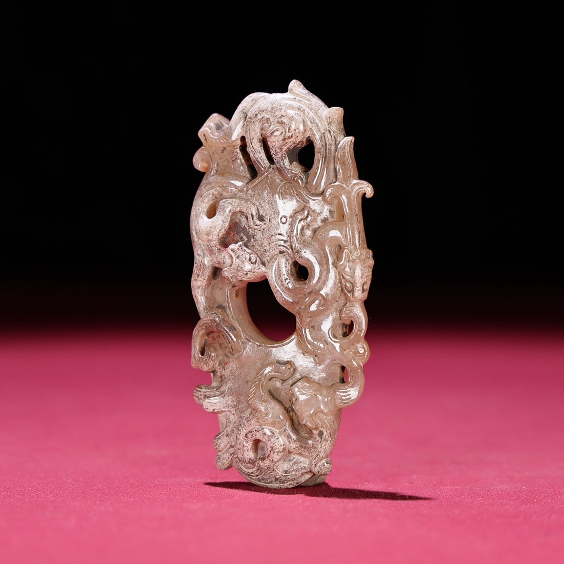 An Exquisite White Jade Chi-Dragon Pattern Pendant - 5