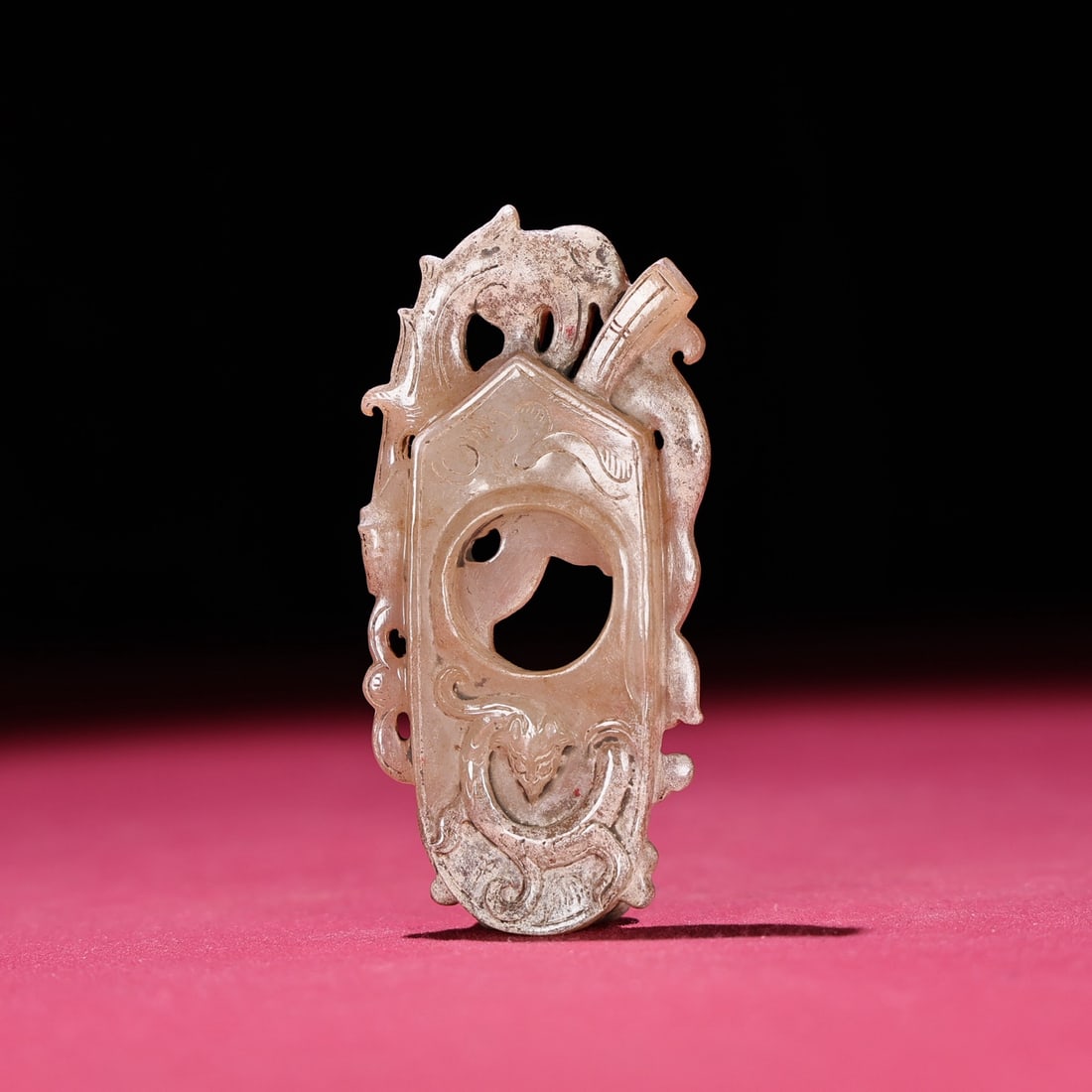An Exquisite White Jade Chi-Dragon Pattern Pendant - 7