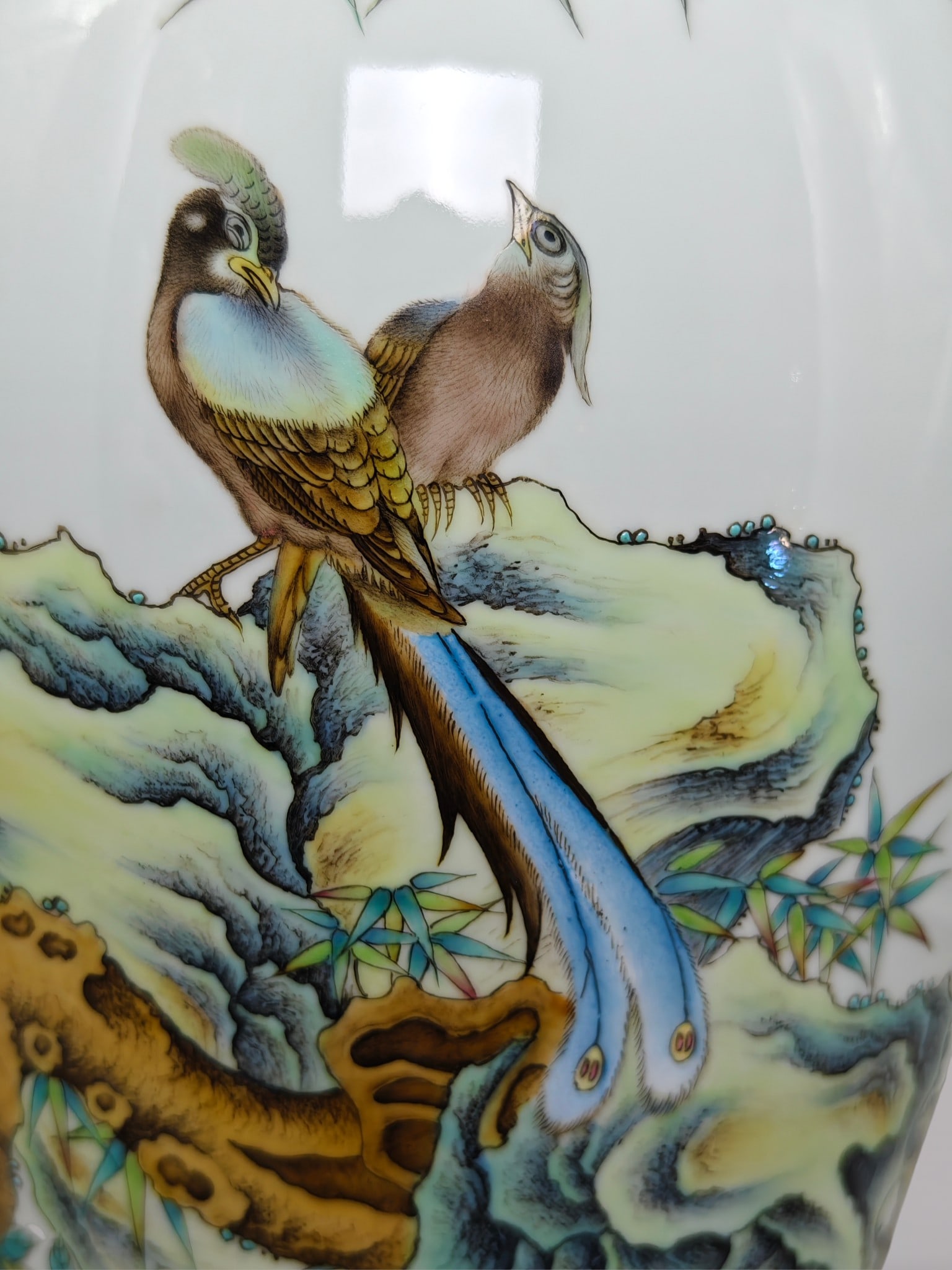 An Exquisite Enamel Lotus Pattern Flower and Bird Pattern Jar - 5