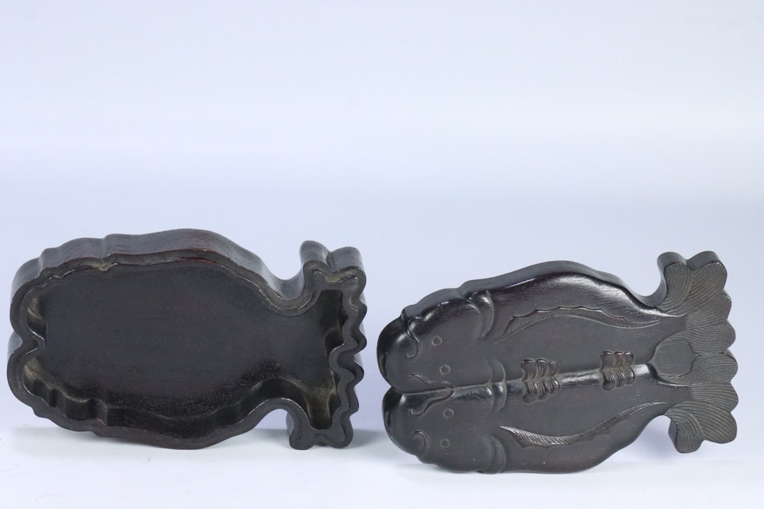 An Exquisite Zitanwood Fish Pattern Box - 8