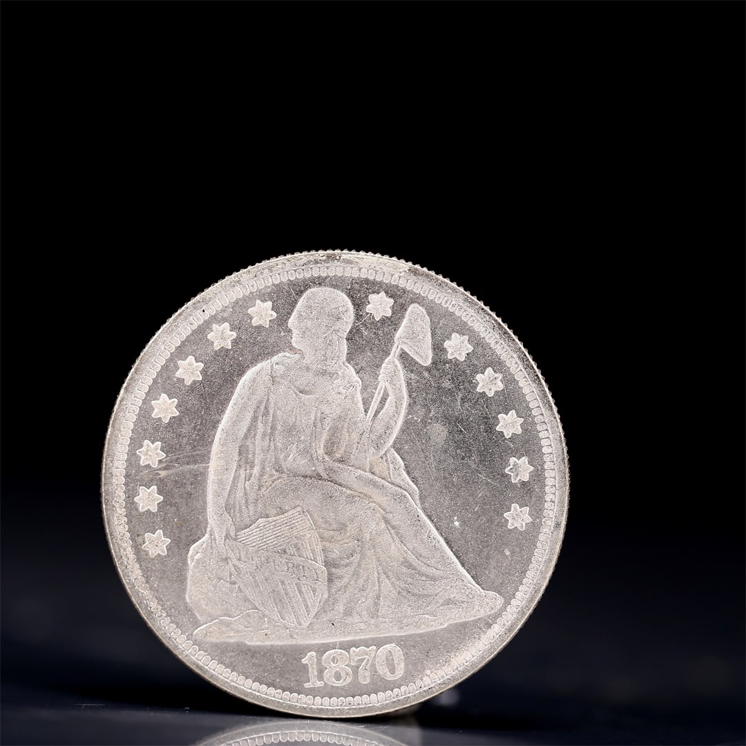 USA One Dollar 1870 Coin: American coin. IN GOD WE TRUST / LIBERTY / 1870 / UNITED STATES OF AMERICA / ONE DOL. Weight:26.9g. (The Dimensions Of All Batches Are Manually Measured.If You Need More Detailed Information, Please C