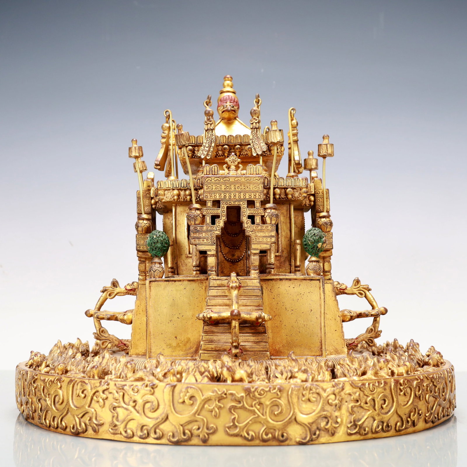 A Exquisite Gilt Bronze Ornament - 5