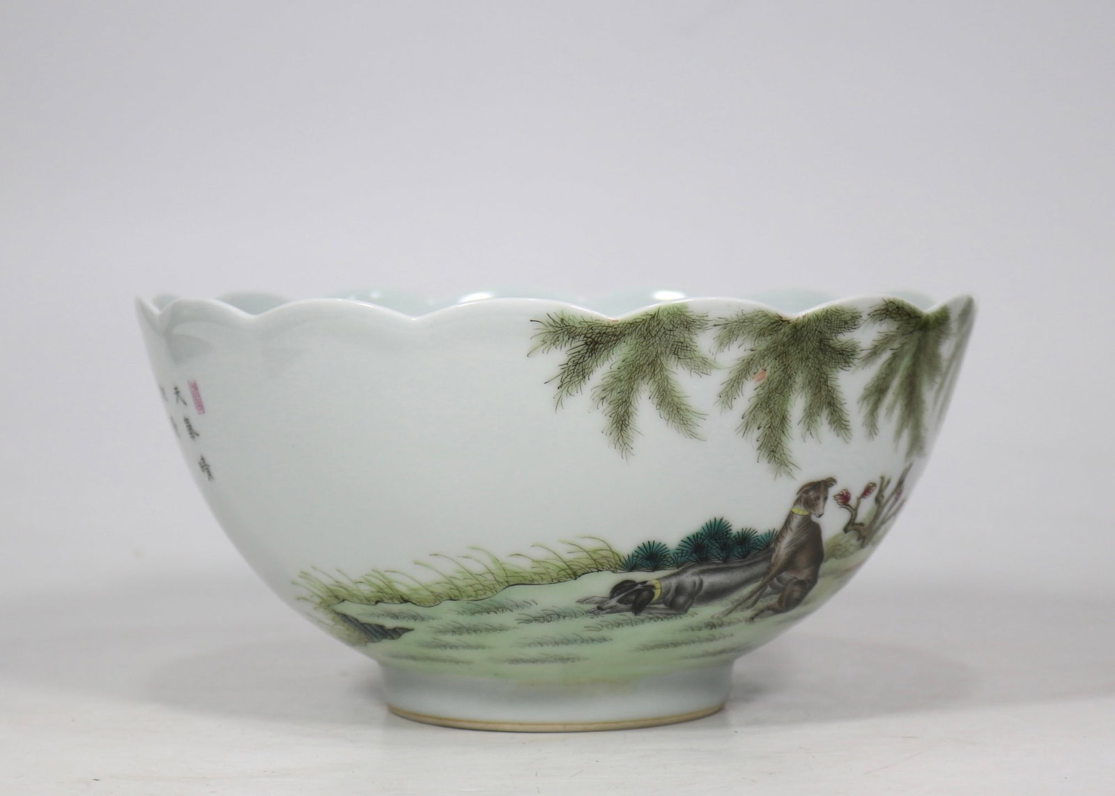 An Exquisite Enamel Dog Pattern Bowl - 4