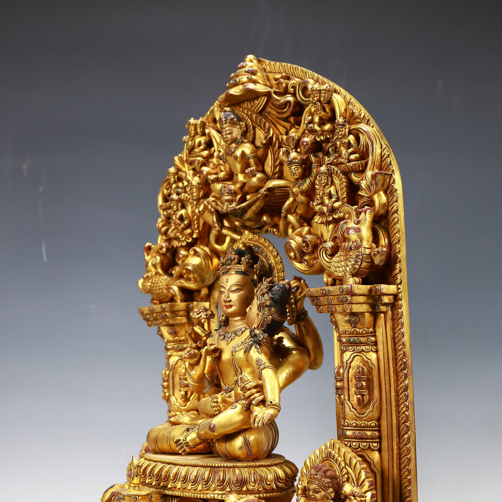 A Exquisite Gilt Bronze Buddha statue - 5