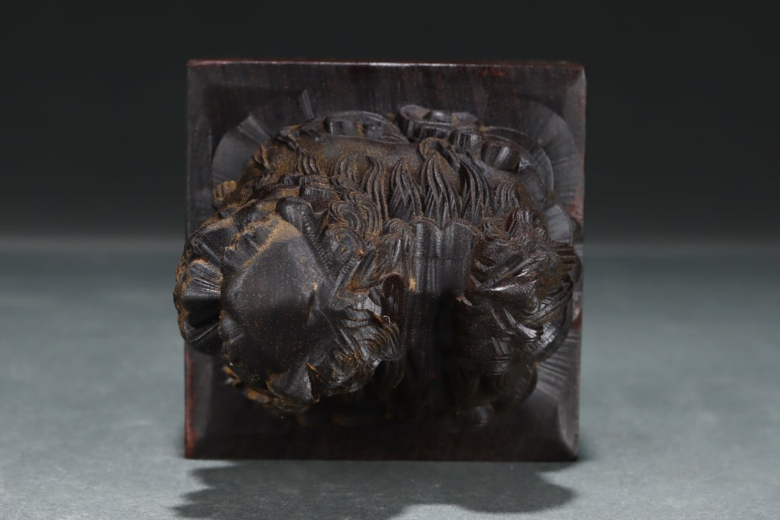 An Exquisite Eaglewood Auspicious Beast Seal - 7