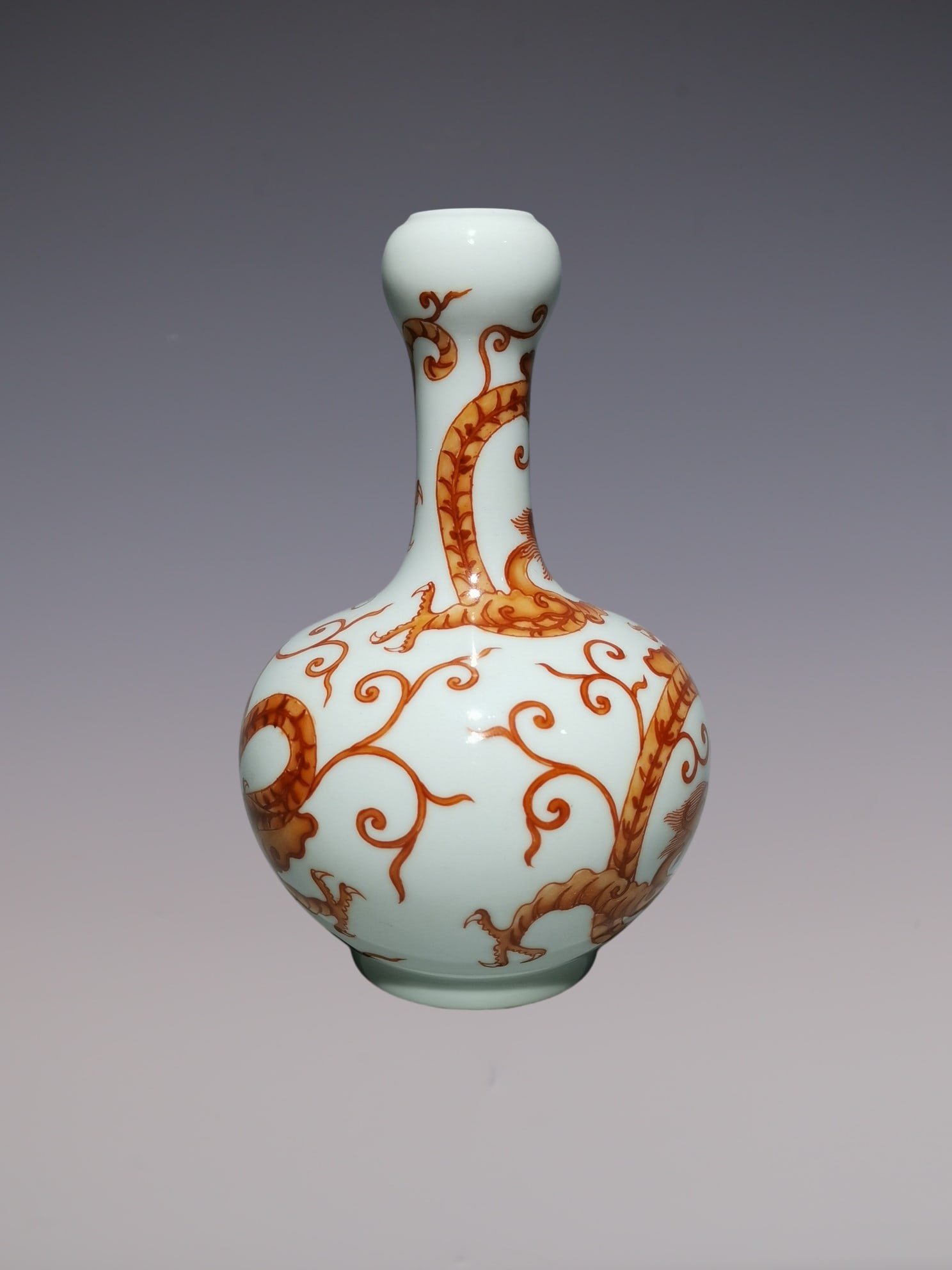 An Exquisite Iron-Red Dragon Pattern Vase - 2