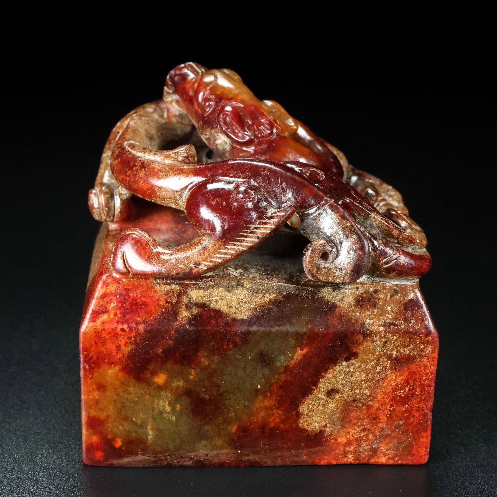 An Exquisite White Jade Dragon Pattern Seal - 4