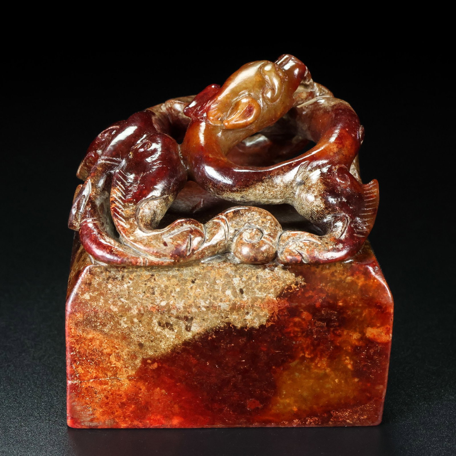 An Exquisite White Jade Dragon Pattern Seal - 6