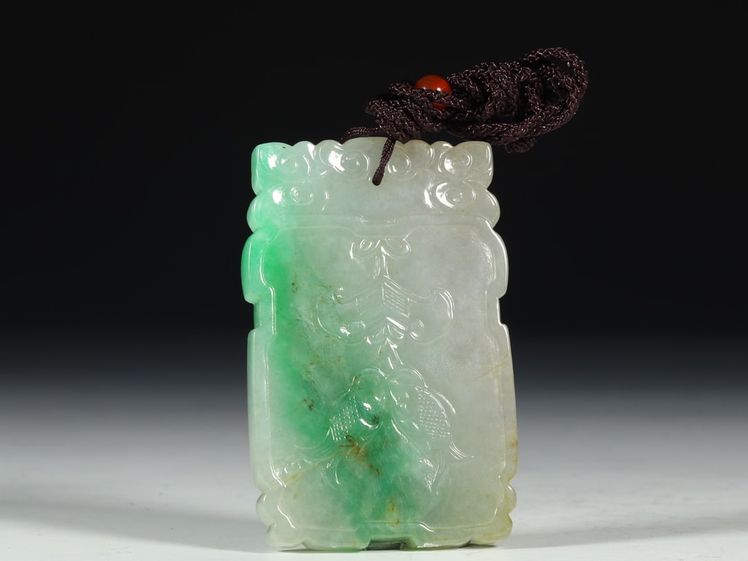 An Exquisite Jadeite Figure Pattern Brand - 9