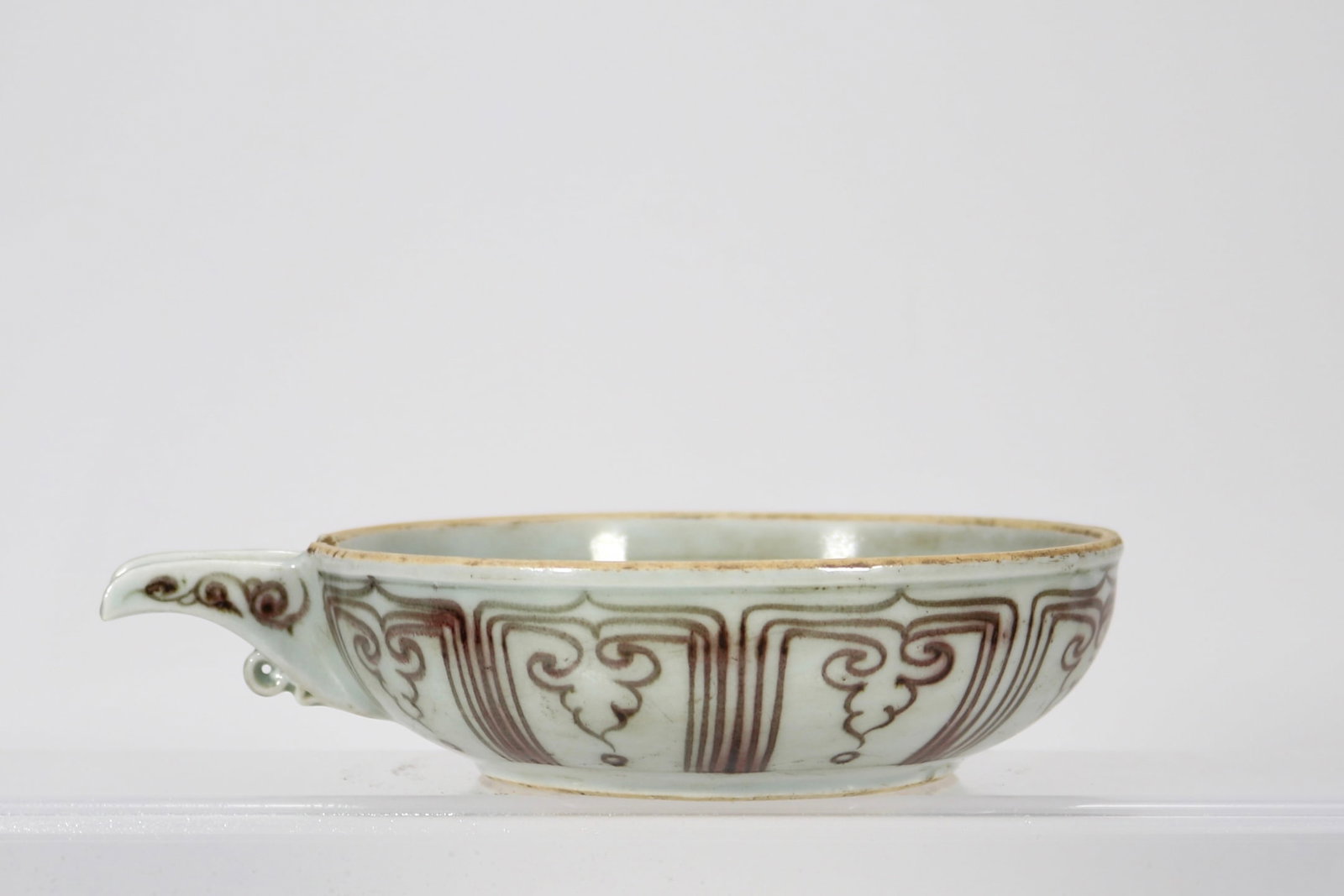 An Exquisite Underglaze-Red Bowl: An Exquisite Underglaze-Red Bowl Yuan Dynasty, China Size:4.8cmx20.5cm (The Dimensions Of All Batches Are Manually Measured.If You Need More Detailed Information, Please Contact Our Customer Service B
