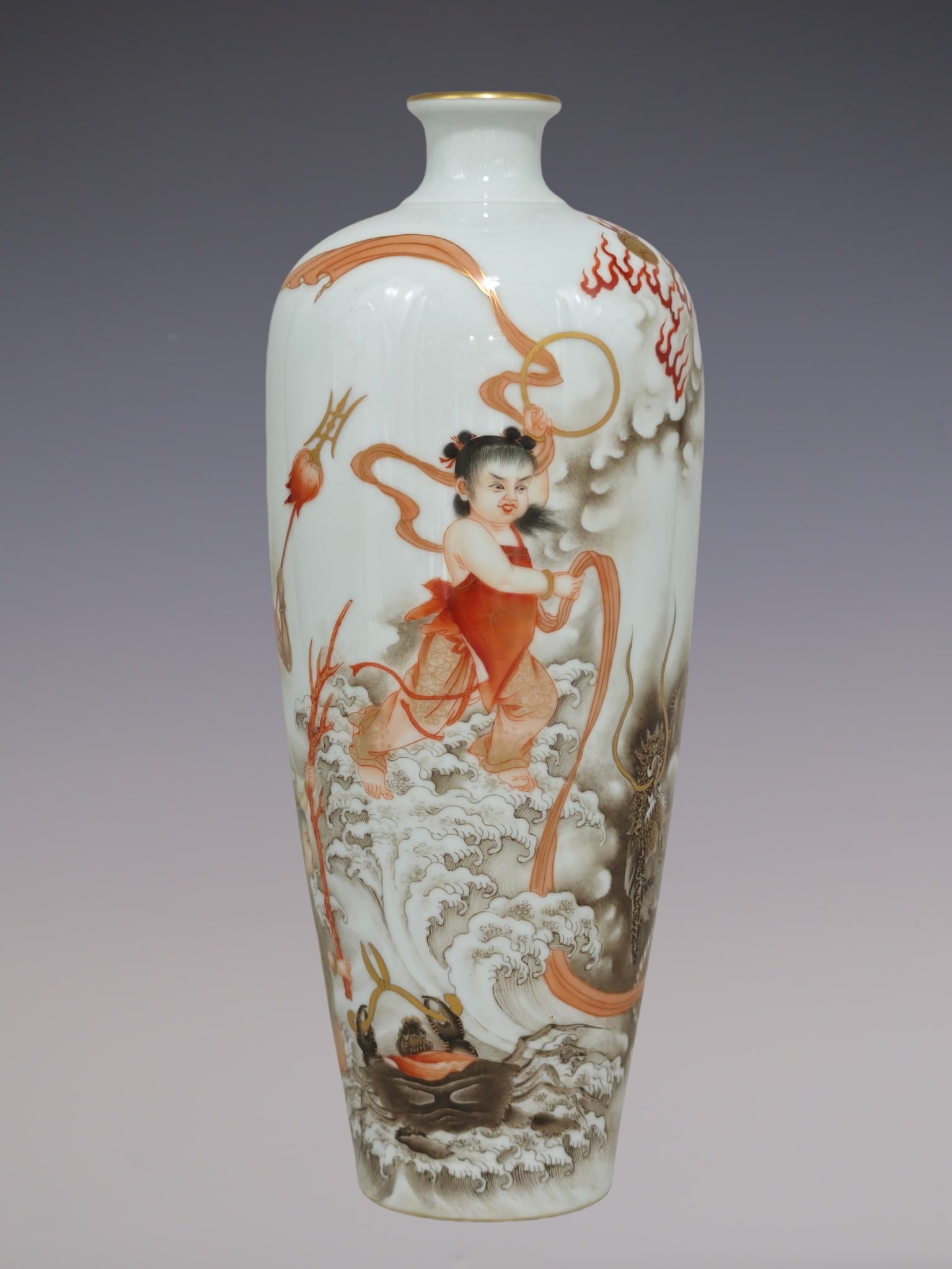 An Exquisite Ink Color Character and Story Pattern with poem Vase: An Exquisite Ink Color Character and Story Pattern with poem Vase Qing Dynasty, China Yongzheng Six-character Mark Size:26cmx11cm (The Dimensions Of All Batches Are Manually Measured.If You Need More 