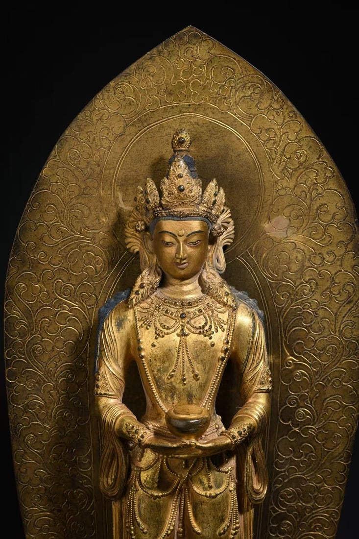 An Exquisite Gilt Bronze Buddha Statue - 5