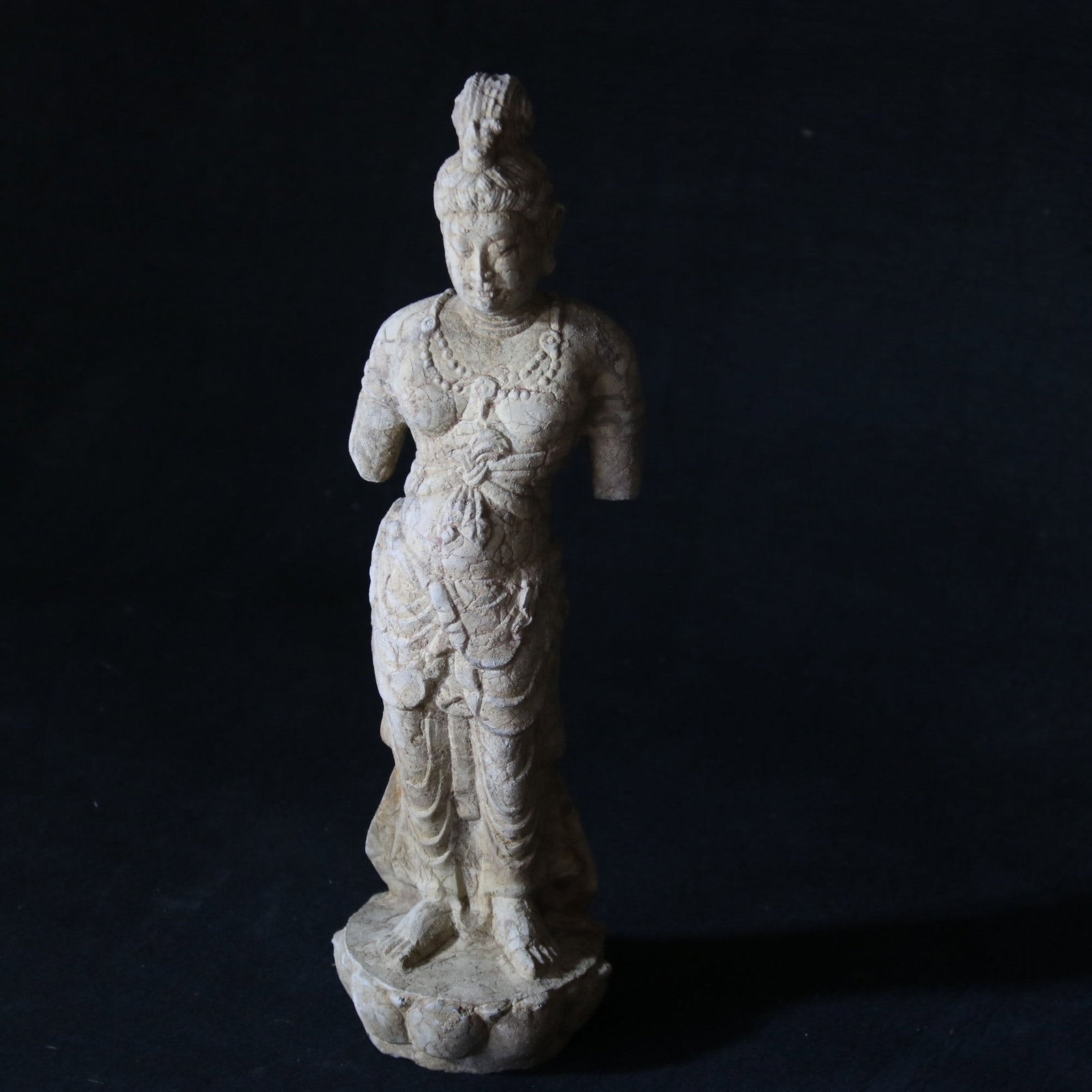 A beautiful Qing Dynasty bluestone Buddha statue (1 of 9)