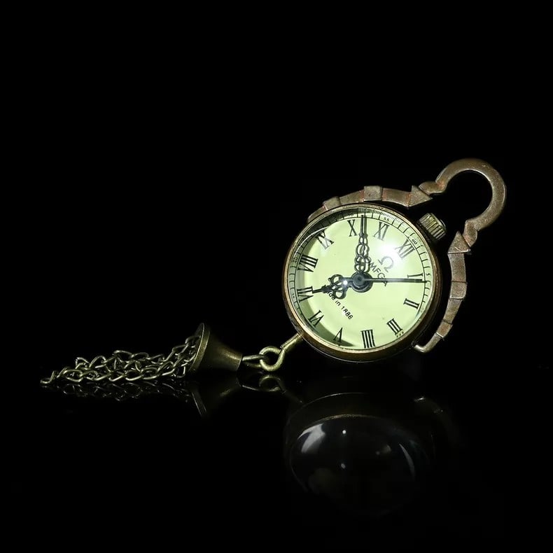 A beautiful crystal ball mechanical pocket watch - 3