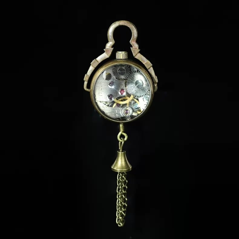 A beautiful crystal ball mechanical pocket watch - 4