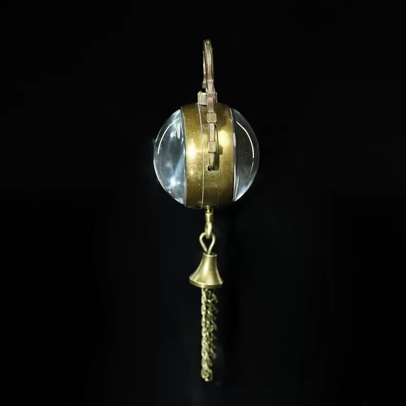 A beautiful crystal ball mechanical pocket watch - 6