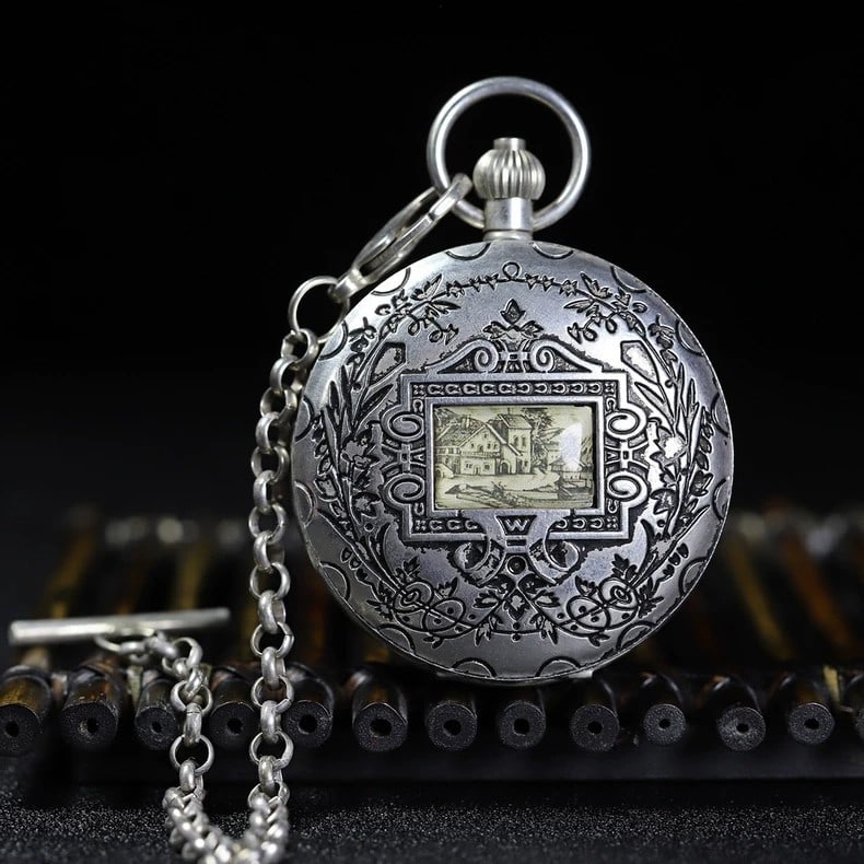 A beautiful double-opening mechanical pocket watch: Dual-opening mechanical pocket watch SIZE: D:5.5cm W:2cm W:189g (The Dimensions Of All Batches Are Manually Measured.If You Need More Detailed Information, Please Contact Our Customer Service Before B