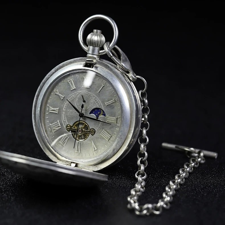 A beautiful double-opening mechanical pocket watch - 4