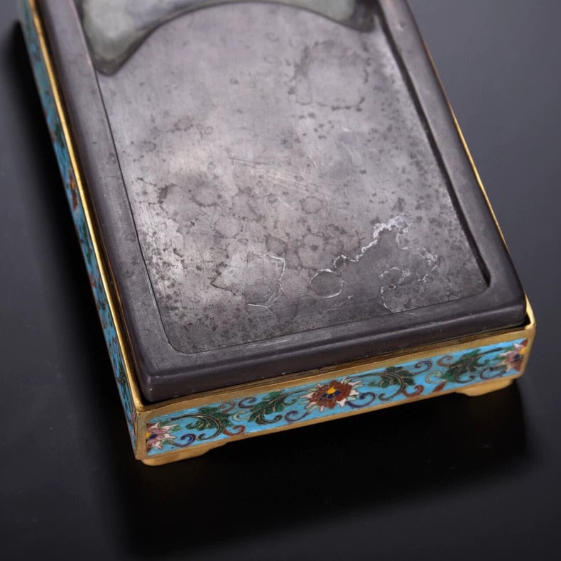 A beautiful Qing Dynasty cloisonne rectangular inkstone - 3