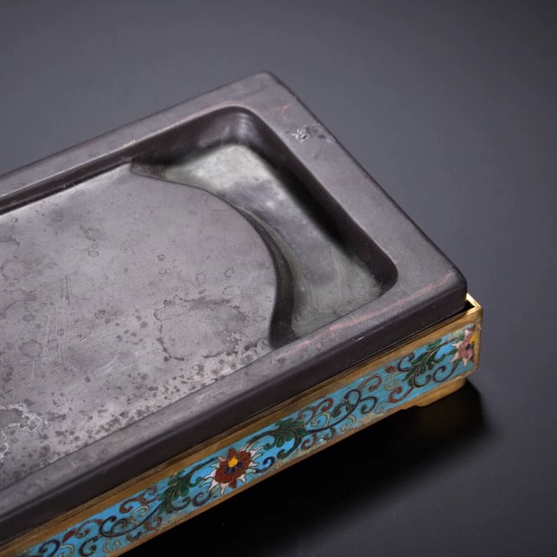 A beautiful Qing Dynasty cloisonne rectangular inkstone - 5