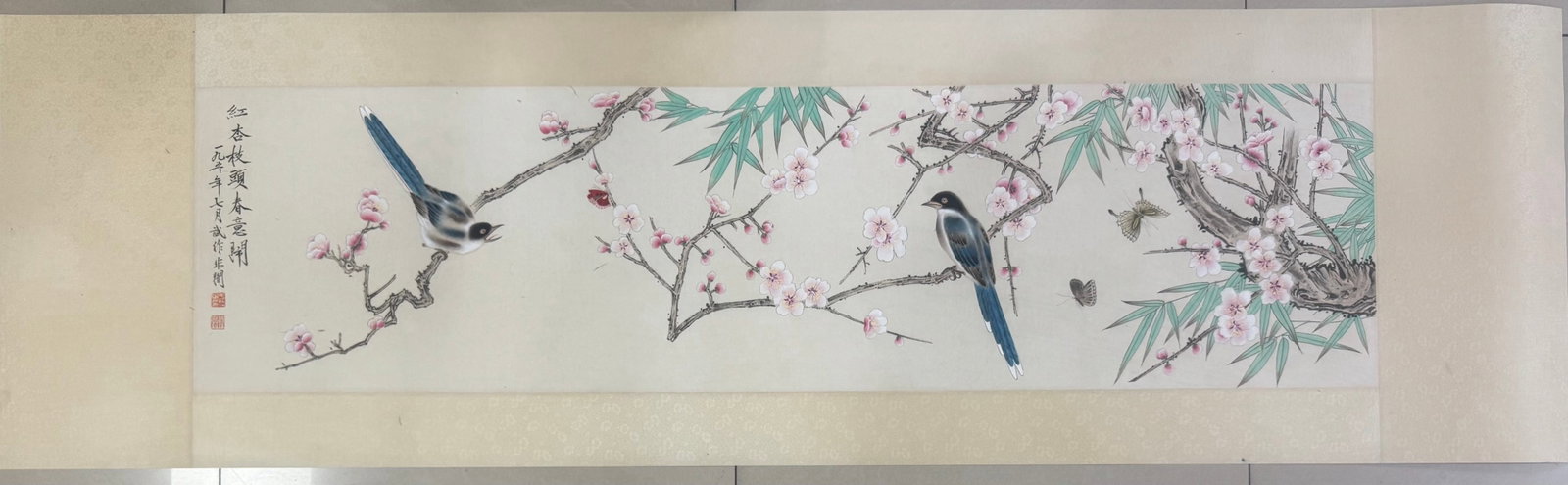 A beautiful image of Yu Fei'an's boutique floral and bird lenses: Yu Fei'an's premium floral and bird-and-flower lens images SIZE: 138x36cm (The Dimensions Of All Batches Are Manually Measured.If You Need More Detailed Information, Please Contact Our Customer Servic