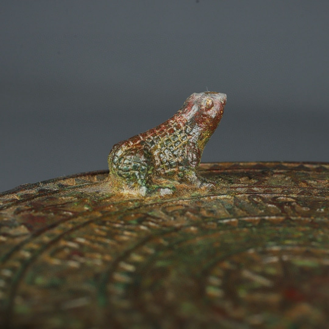 A fine Western Zhou bronze frog drum - 7