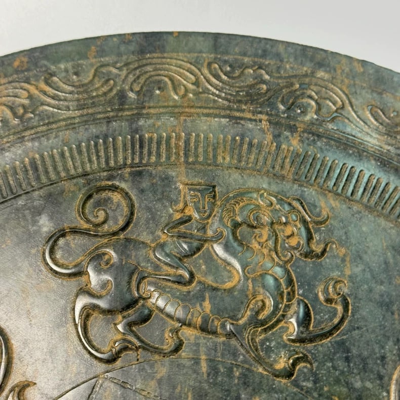 A beautiful Han dynasty jade jade wall - 6